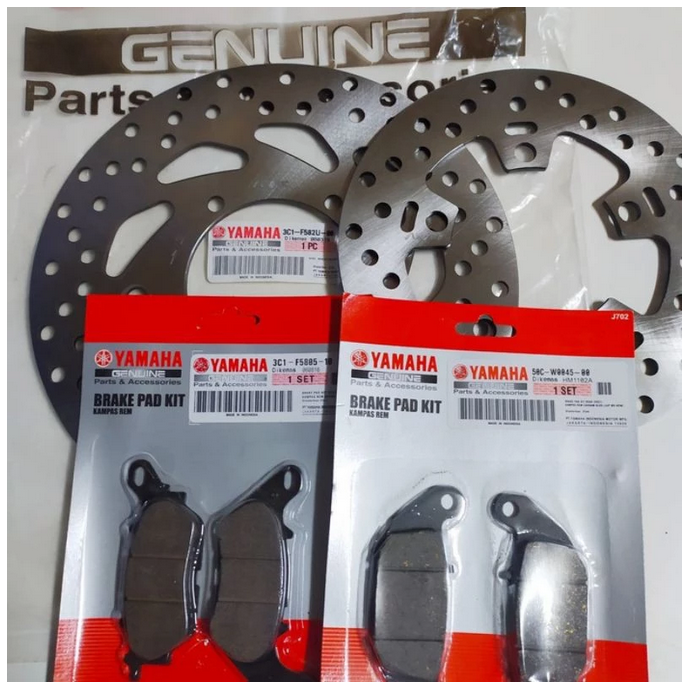 Piringan Cakram Depan Belakang+Kampas Rem Jupiter MX New 135 Asl